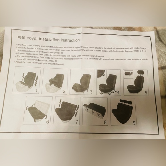 NWT 5 Auto Seat-cover Set- Full Equipped with Directions, Hardware & all 5 Seats - Picture 9 of 15